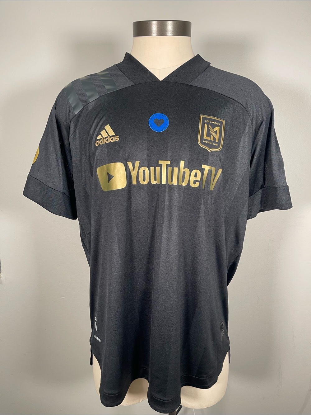NWT - Adidas LAFC 20/21 Men’s Appreciation Jersey in black with gold print - XL